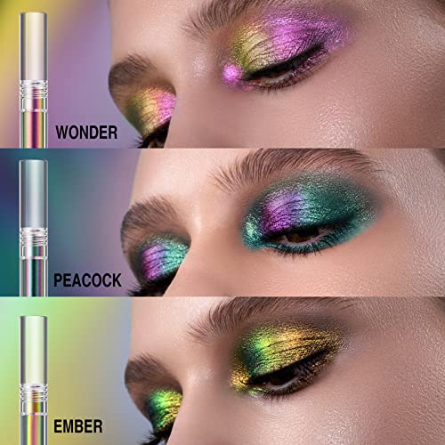 Jolilab Metallic Liquid Chameleon Eyeshadow, Multi-Dimensional Eye Looks, Long-lasting Holographic Glitter Multichrome Eye...