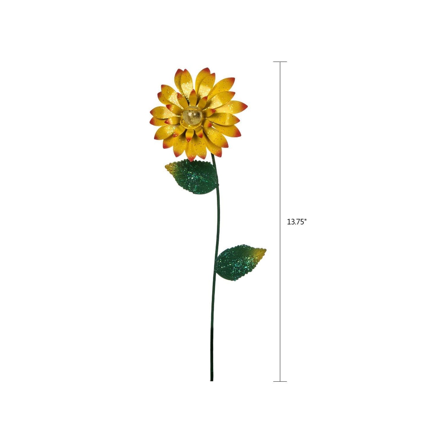 Topadorn 3 Pack Floral Garden Stake Outdoor Glow in Dark Plant Pick Waterproof Metal Flower Spring Decorations Lawn Yard Patio Art Stakes, Ornaments Gift for Garden Lovers