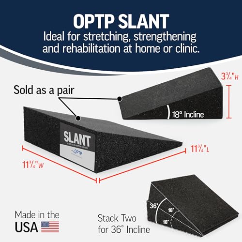 OPTP Slant (Pair) - Foam Wedge Incline Slant Boards - Stretching Equipment for Calf and Ankle Rehabilitation - Foot Wedges...
