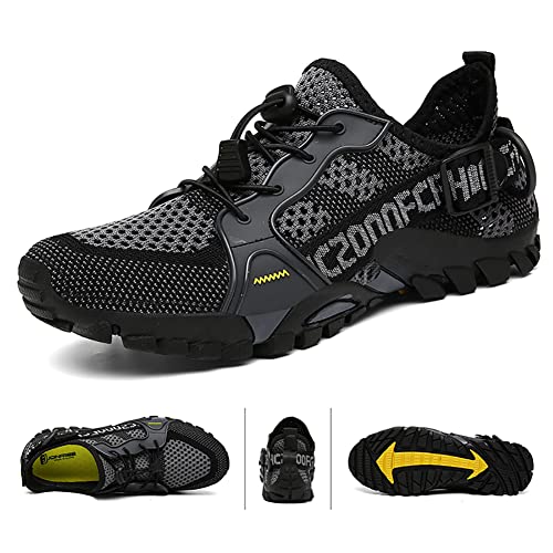 TANGYUGEN Water Shoes Men Women Outdoor Hiking Shoes Quick Drying Beach Aqua Shoes Travel Trekking Walking Climbing Sneakers