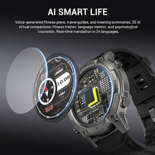 2026 AI Smart Watch with Standalone GPS & Offline Maps, 5ATM Waterproof, 1.43" AMOLED, 21-Day Battery, 178 Sports Modes, C...