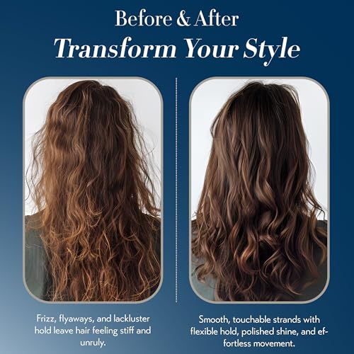 OYA REFINE Flexi-Hold Hairspray - Lightweight Flexible Hold Finishing Hair Spray for Fine Medium Hair - Volumizing Fast Dr...
