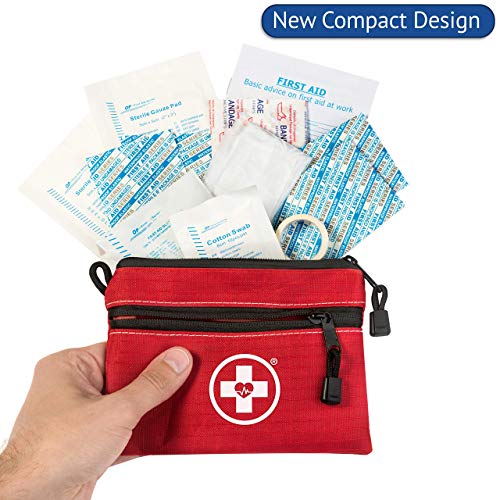 Swiss Safe 2-in-1 First Aid Kit for Car, Travel & Home, Businesses - Bonus Mini Kit for Medical Emergency Aid, Survival, C...