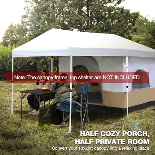 REDCAMP Canopy Camping Tent for Pop Up Canopy Tent, Inner Tent Converts Straight Leg 10'x10' or 10'x20' Canopy into Campin...