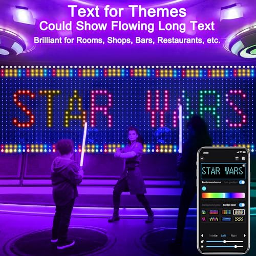 Weecrestar Smart Curtain Lights - 6.56 x 6.56ft American Flag Lights Outdoor App Controlled with Color Changing Optimum LE...