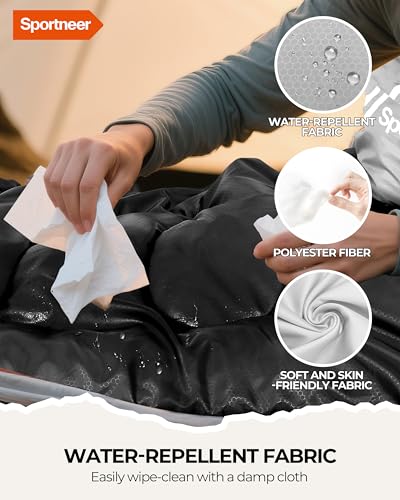 Sportneer Sleeping Bag for Adults & Kids, Cold Weather 3–4 Season Camping Sleeping Bags with 32–65℉ or 50–80℉ Temperature ...