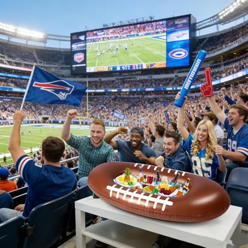 Deekin 60 x 27.5 Inch 1 Pcs Inflatable Football Beverage Cooler for Football Party Decoration Party Drink Cooler PVC Infla...