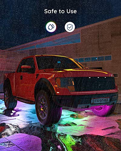 Govee Underglow Car Lights, 4pcs RGBIC Smart LED Lights for Cars with 16 Million Colors and 10 Scene Modes, App Control, N...