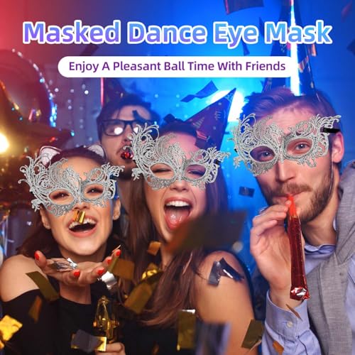 Gorbgle Venetian Lace Masquerade Mask for Women, Elegant Eye Mask for Carnival, Ball, Wedding, Mardi Gras Costume Party