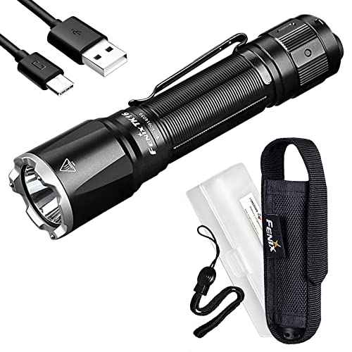 Fenix TK16 v2.0 Tactical Flashlight, 3100 Lumen Long Throw, USB-C Rechargeable, with LumenTac Organizer