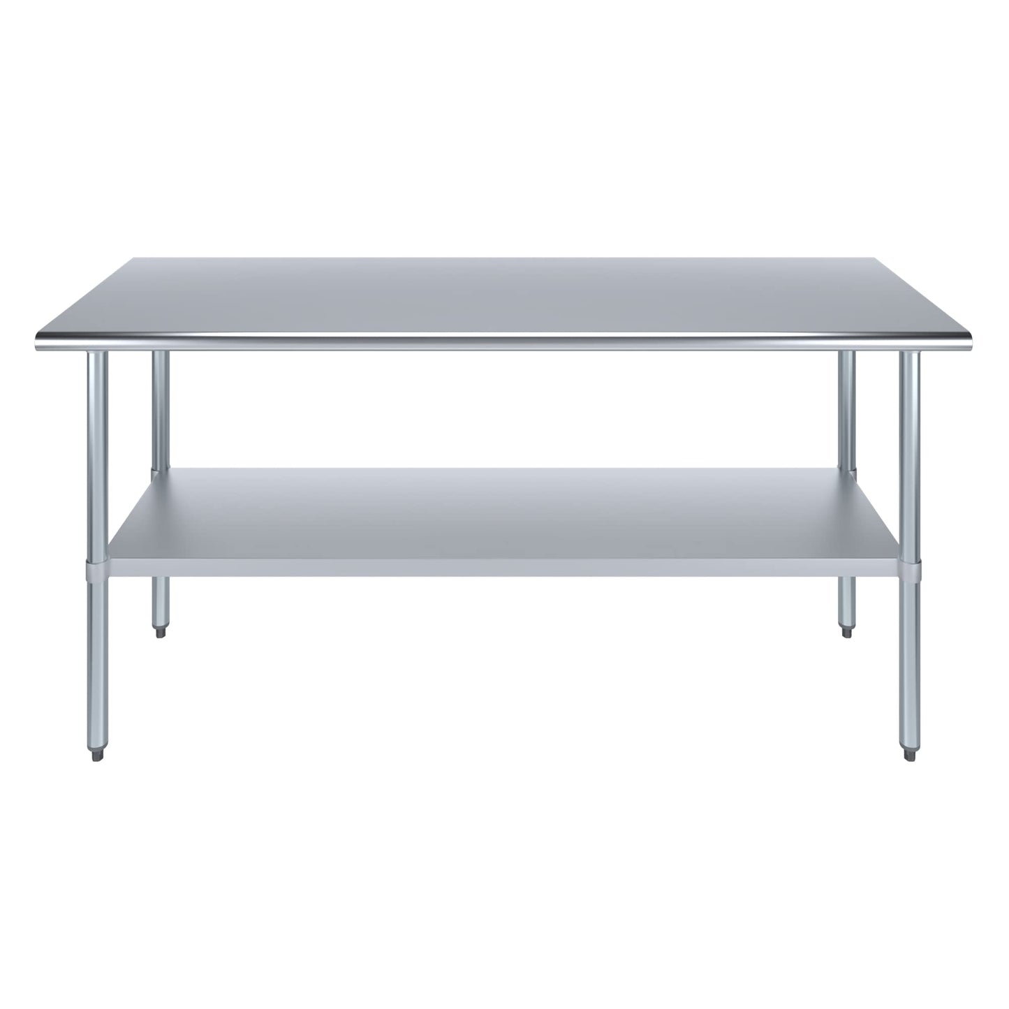 AmGood 24 in. x 72 in. Stainless Steel Work Table | Metal Kitchen Food Prep Table | NSF