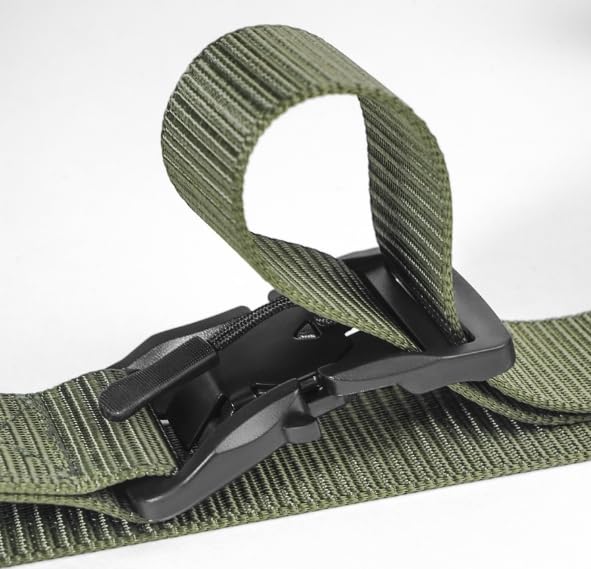 Men's Tactical Belt, Military Hiking Rigger 1.5" Nylon Web Work Belt with Heavy Duty Quick Release Buckle