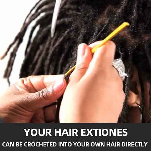 FAMILOCS Afro Bulk Human Hair 10 Inch 5 Packs 150g Afro Curly Hair Bulk for Making Locs, Repair Dreadlocks, Twist Braiding, #1B Natural Black Color Can be Dyed and Bleached, with Crochet Hook and Comb