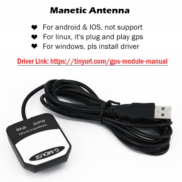 VK-162 G-Mouse USB GPS Dongle Navigation Module External GPS Antenna Remote Mount USB GPS Receiver for Raspberry Pi Suppor...