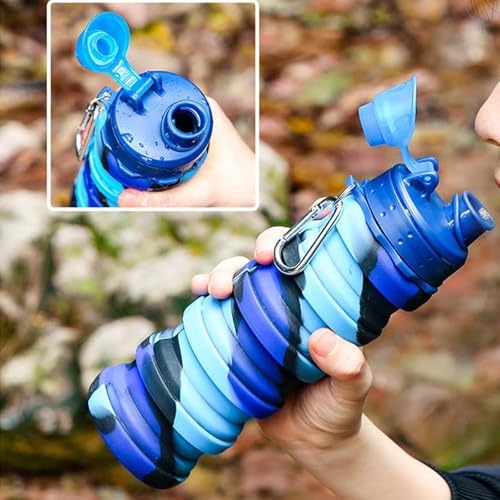YCTMALL Collapsible Water Bottles Travel water bottle Sports Portable Sport Water Bottle Reusable Water Bottles comes with...