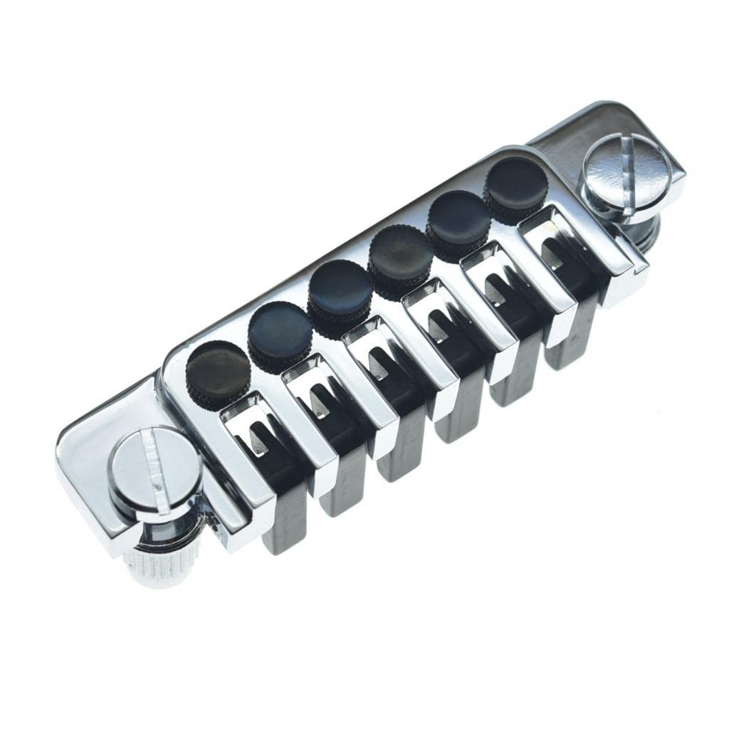 Kaish Electric Guitar Tp-6 Style Lp Bridge Stop Bar Vintage 70 S Bridge Tailpiece With Fine Tuners/Studs For Lp Les Paul/Sg/Es