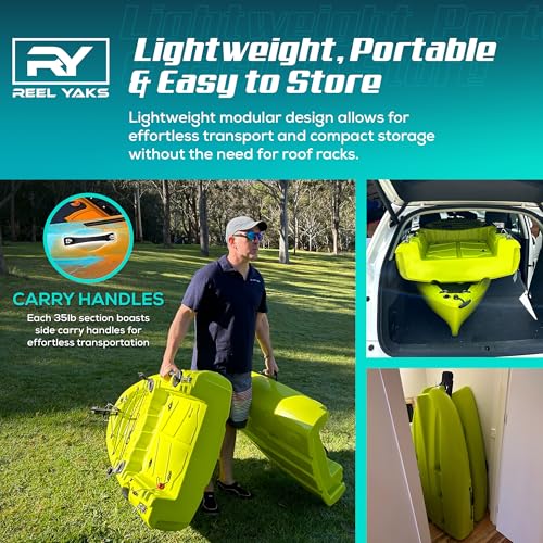 Reel Yaks Radar Modular Fishing Kayak - 10ft Lightweight, Sit On Top Kayak for Adults & Youth - Stable & Portable, Ideal S...