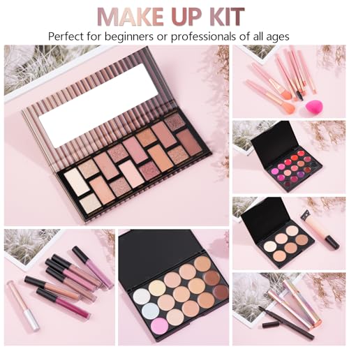 Makeup Kit For Girls Gift, Make up Kit For Women Full Kit Includes Sponge Eyeshadow Liquid Lipstick Concealer Eyeliner Eye...
