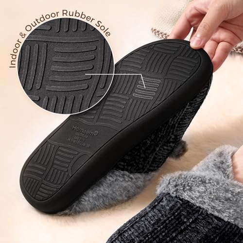 Slippers for Women Fuzzy House Slip on Indoor Outdoor Bedroom Furry Fleece Lined Ladies Comfy Memory Foam Female Home Shoe...