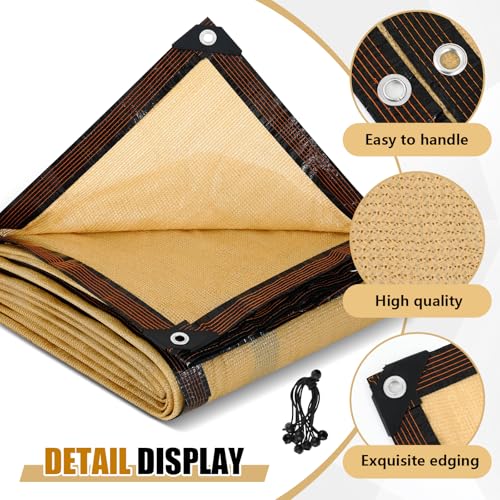 Fanfanwin 95% Pergola Shade Cover with Grommets,10' x 20' Outdoor Sun Shade Cloth Universal Pergola Replacement Canopy Pri...