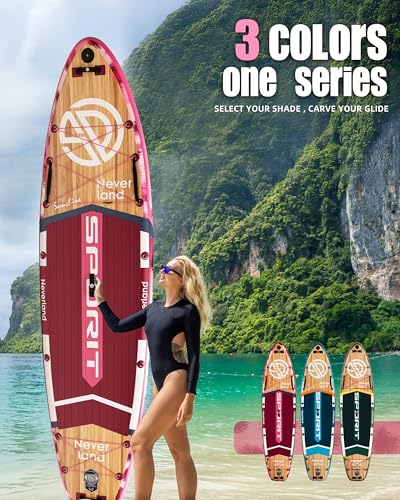 SPORIT 11'6×35" Super Wide Inflatable Stand Up Paddle Board, Ultra Stable SUP Board for Adults, 450lb Capacity with Should...