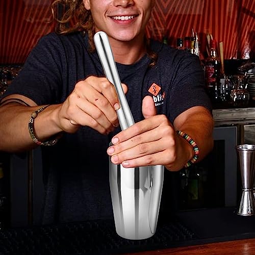 Ohtomber Cocktail Shaker Bartender Kit - 5PCS Cocktail Martini Shaker with Strainer, Muddler, Bar Spoon, Measuring Jigger ...