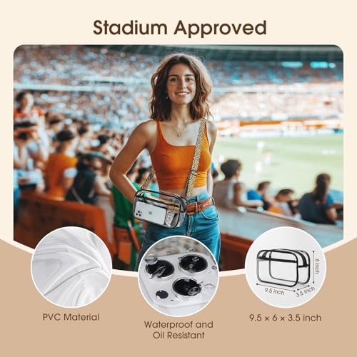 Clear Bag For Stadium Events, Clear Purse for Women Stadium Approved Crossbody Bags, Bag for Concerts Sports Events Festivals