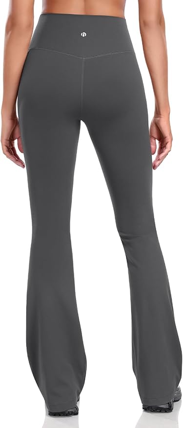 HeyNuts Harmony Flare Leggings 29"/30.5"/32.5"/34.5", High Waisted Tummy Control Wide Leg Bootcut Yoga Pants Lounge Soft