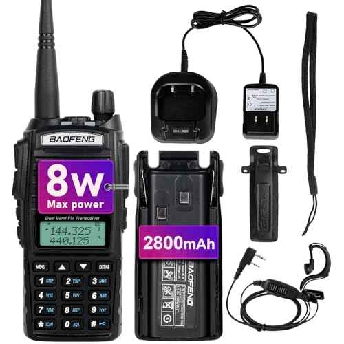BaoFeng Radio BaoFeng UV-82 High Power Ham Radio Handheld Dual Band Portable Two Way Radio Walkie Talkies with Dual PTT Earpiece