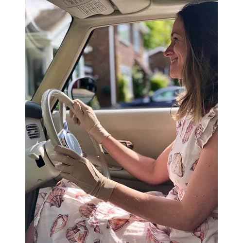 Solbari Women¡¯s Driving Gloves UPF 50+ Sun Protection, UV Shield for Hands & Touchscreen-Compatible for Commutes & Traveling