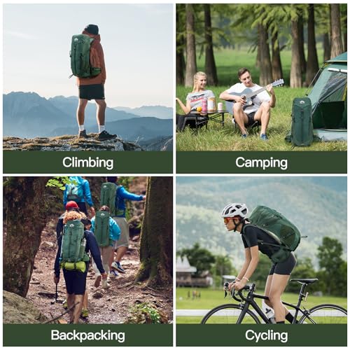 Night Cat Upgraded Backpacking Tents with 30L Hiking Backpack for 1 Person Outdoors Easy Clip Setup Tent Camping Combo Set