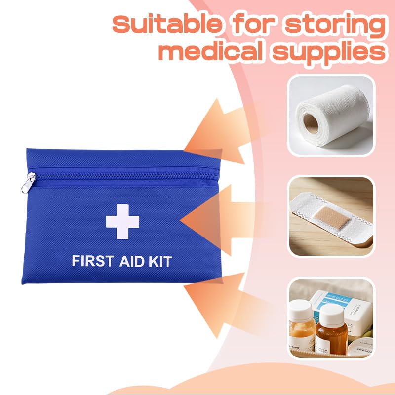Mini First Aid Kit Bag Empty with Thoughtful Zipper Medical Bags Pouch for Sports Homes Camping Hiking Portable Medicine K...