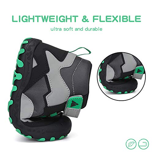 Mishansha Kids Water Resistant Hiking Boots, Boys Girls Anti Collision Anti-Skid Athletic Outdoor Adventure Trekking Shoes