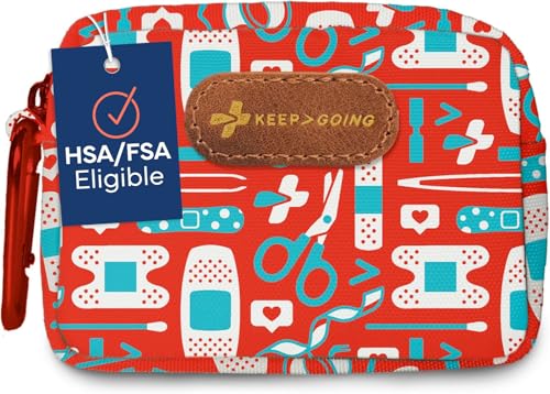 Keep Going Travel First Aid Kit Bundle of 2 Kits, First Aid Kit for Car, Home, Dorm, & Boat with Latex-Free Bandages – Tra...