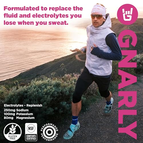 Gnarly Nutrition Hydrate Electrolyte Powder – Raspberry Exercise Hydration Drink Mix – NSF Contents Certified – Electrolyt...