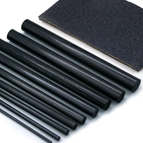 FishTrip Fishing Rod Repair Kit Complete with Epoxy,10pcs Carbon Fiber Sticks Pole Building Kit, AB Glue, Wrapping Thread ...