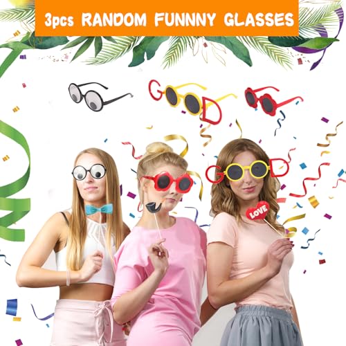 Large Funny Photo Booth Props for Adults, Photo Booth Props Set for New Years, Birthday, Wedding, Bachelorette, All Theme ...