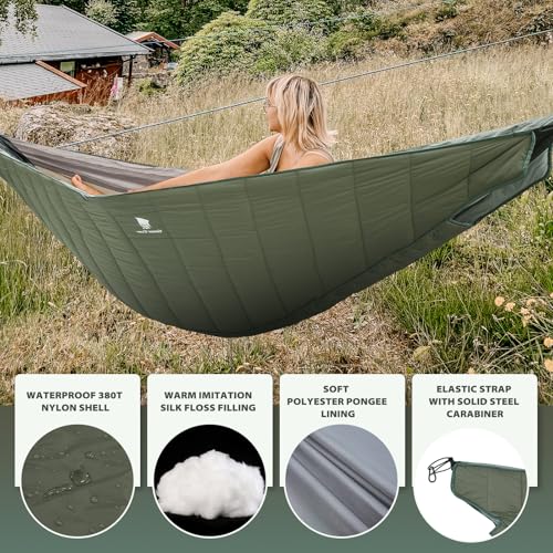 GEERTOP Ultralight Double Hammock Underquilt Full Length Warm Camping Quilt All Season for Outdoor Backpacking Hiking Travel