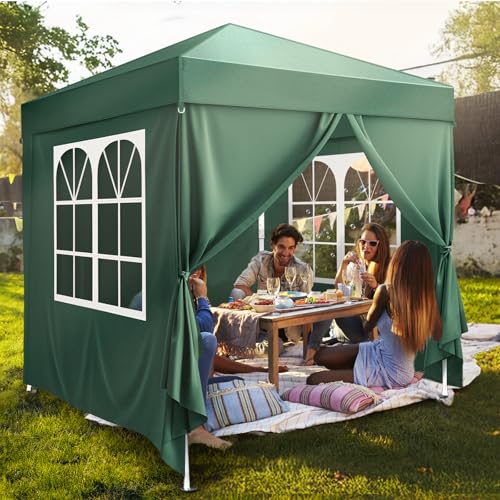 VINGLI Pop Up Canopy Tent with Sidewalls, Outdoor Gazebo Canopy Tent, Patio Event Tents Outdoor Event Shelter for Parties...