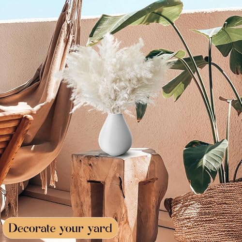 40PCS White Pampas Grass for Home Decor - Elegant Boho Decor - Premium Quality Pampas Grass Stems - Perfect for House, Nur...