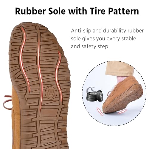 MIXIN Mens Slippers Indoor Outdoor Memory Foam House Shoes Anti-Slip Moccasins Slippers for Men