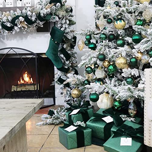 WRAPAHOLIC 30 Inch Green Wrapping Paper Roll - Jumbo Roll Reversible Green and Black for Birthday, Holiday, Wedding, Baby Shower Wrap - 30 inch x 16.5 feet