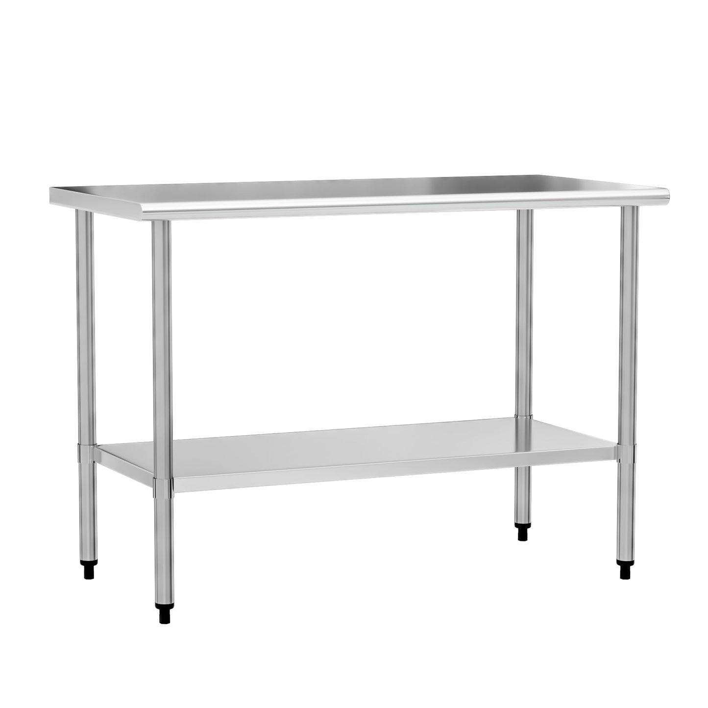 Chingoo Stainless Steel Table 24 x 60 Inches Metal Food Prep Worktable with Adjustable Undershelf for Kitchen, Outdoor, Restaurant, Bar & Garage