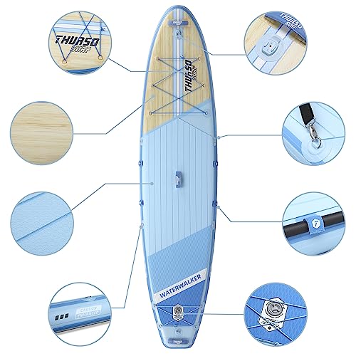 THURSO SURF Inflatable Stand Up Paddle Board All-Around SUP Waterwalker 132 11', Non-Slip Deck with SUP Accessories for Al...