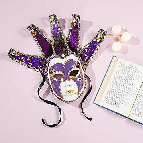YU FENG Venetian Comedy Mask Exquisite Decoration Jester Masks for Party Holloween