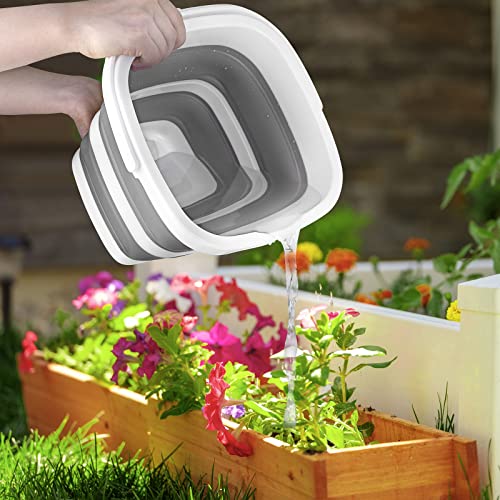 Craftend Collapsible Bucket, 5L 1.3Gallon Small Cleaning Mop Buckets for Household Outdoor Car Washing Tub Plastic Foldabl...