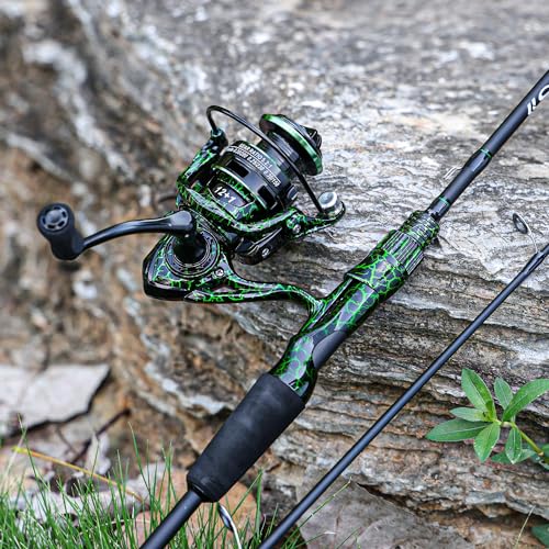 Sougayilang Casting Fishing Rod Combos, IM6 Graphite 2Pc Blanks, Anti-Reverse Baitcasting Reel, Stainless Steel Guides