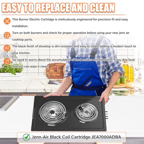 Upgraded JEA7000ADBA Coil Element Cartridge Compatible with Jenn Air Cooktop Replacement Parts, Jenn-Air JEA7000ADB Range ...