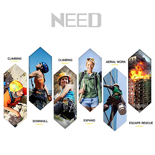 HandAcc Climbing belts, Thicken Professional Large Size Safety Belt for Caving Rock Climbing Fire Rescuing Rappelling Tree...
