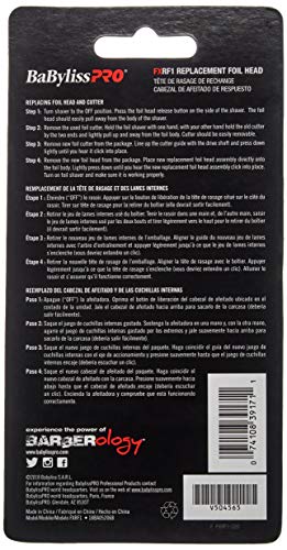 BaBylissPRO METALFX Single Foil Shaver, Handheld Razor for Travel